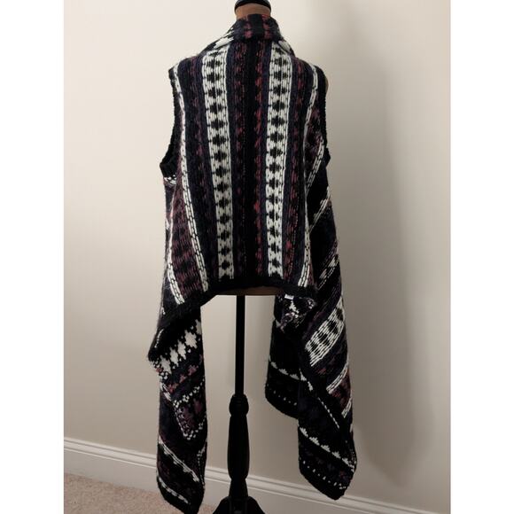 LOFT Fair Isle Alpaca Wool Blend Longline Vest XS/S - Picture 4 of 7